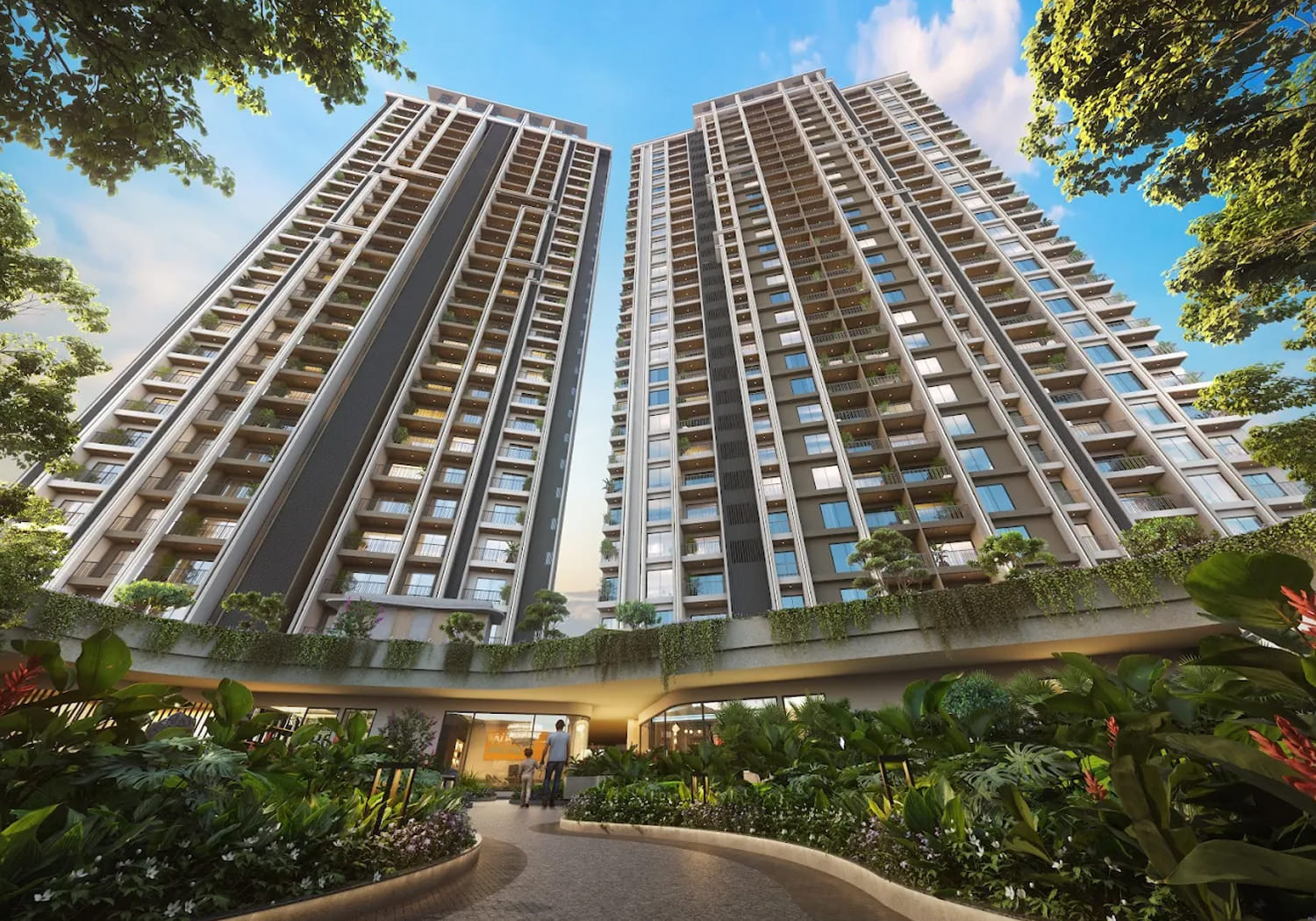 Exterior view of Miracle Imperio &mdash; photo gallery, images, brochure, amenities, cost sheet, price breakup, availability details, RERA number, RERA certificate, possession date, layout plan, logo, floor plan, master plan, and location map showcasing project highlights and features.